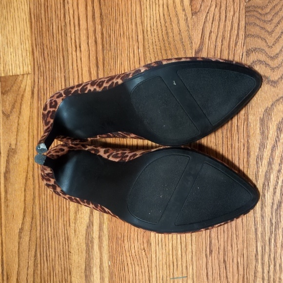 LC Lauren Conrad Animal Print Suede Heels 7 Medium - Picture 4 of 4